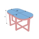 Telescopic dining table CZ100-2 Rubber wood + Sintered Stone board